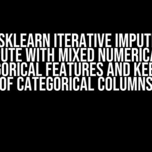 Python sklearn Iterative Imputer – How to impute with mixed numerical and categorical features and keep the format of categorical columns intact?