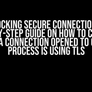 Unlocking Secure Connections: A Step-by-Step Guide on How to Check in kdb+ if a Connection Opened to Current Process is Using TLS